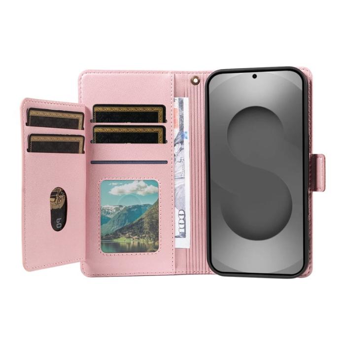 OEM - Samsung Galaxy S26 Ultra Skal PU Läder Ställ - Roséguld