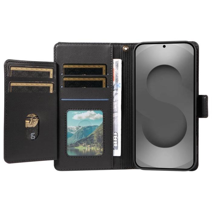 OEM - Samsung Galaxy S26 Ultra Skal PU Läder Ställ - Svart