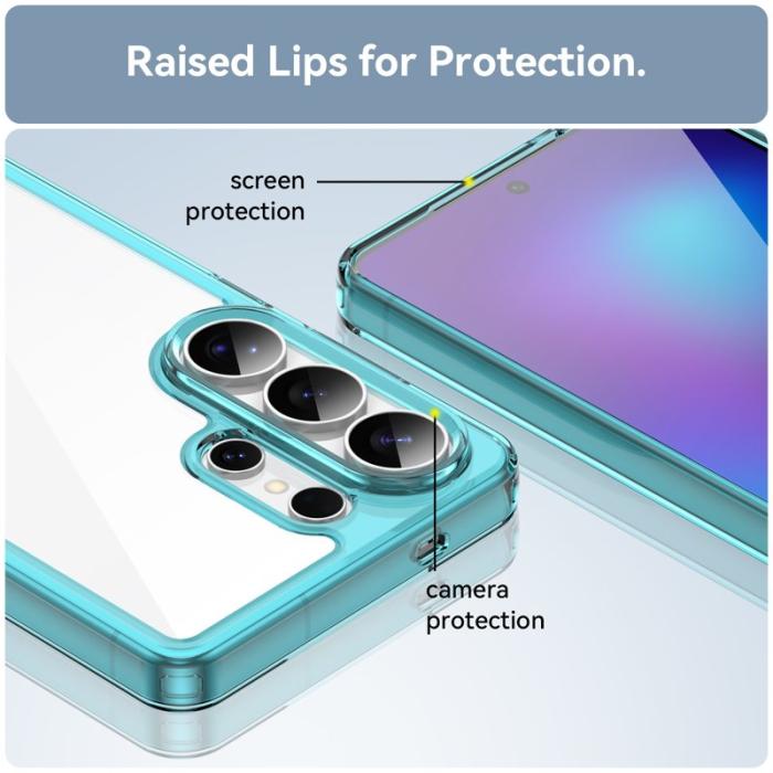 OEM - Samsung Galaxy S26 Ultra Mobilskal TPU + Akryl Skydd - Transparent Blå