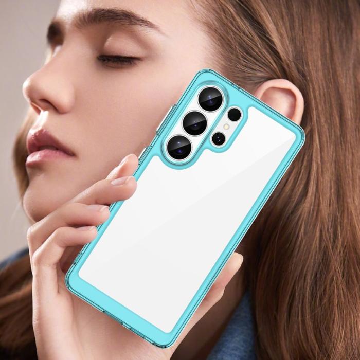 OEM - Samsung Galaxy S26 Ultra Mobilskal TPU + Akryl Skydd - Transparent Blå