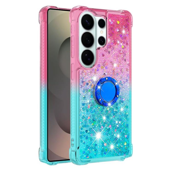 OEM - Samsung Galaxy S26 Ultra Skal TPU Gradiant Stöd Skydd - Rosa+Himmelblå