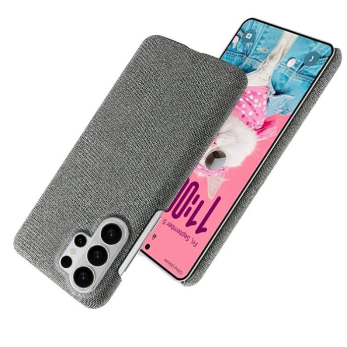 OEM - Samsung Galaxy S26 Ultra Mobilskal Tygtextur Anti-Scratch Plast - Grå