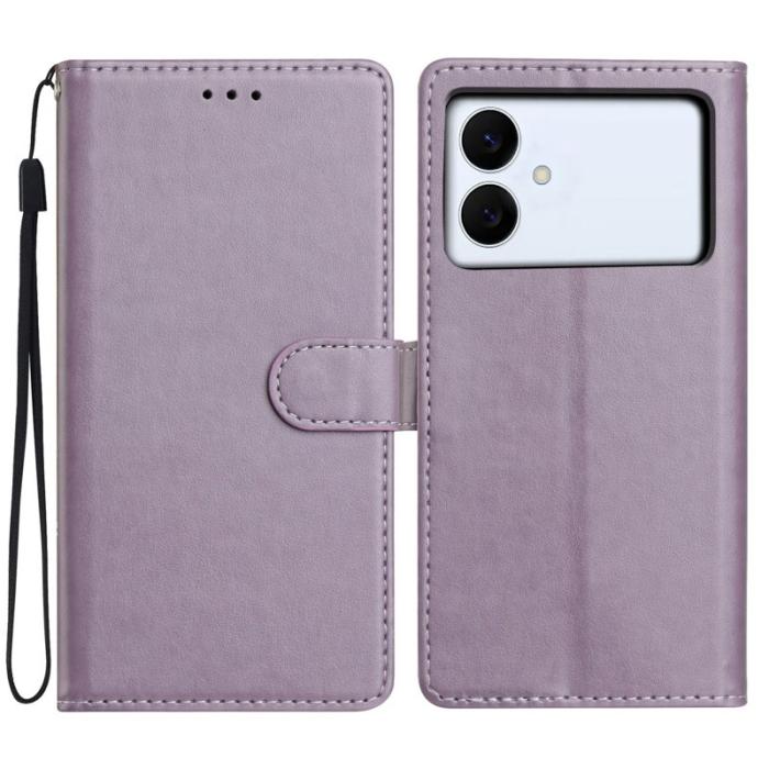 OEM - Samsung Galaxy S26 Edge Plånboksfodral Konstläder Ställ - Lila