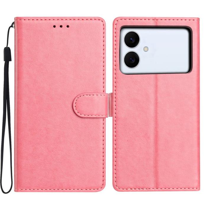 OEM - Samsung Galaxy S26 Edge Plånboksfodral Konstläder Ställ - Roséguld