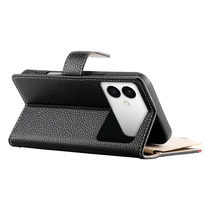 OEM - Samsung Galaxy S26 Edge Plånboksfodral Dragkedja Konstläder Flip - Svart