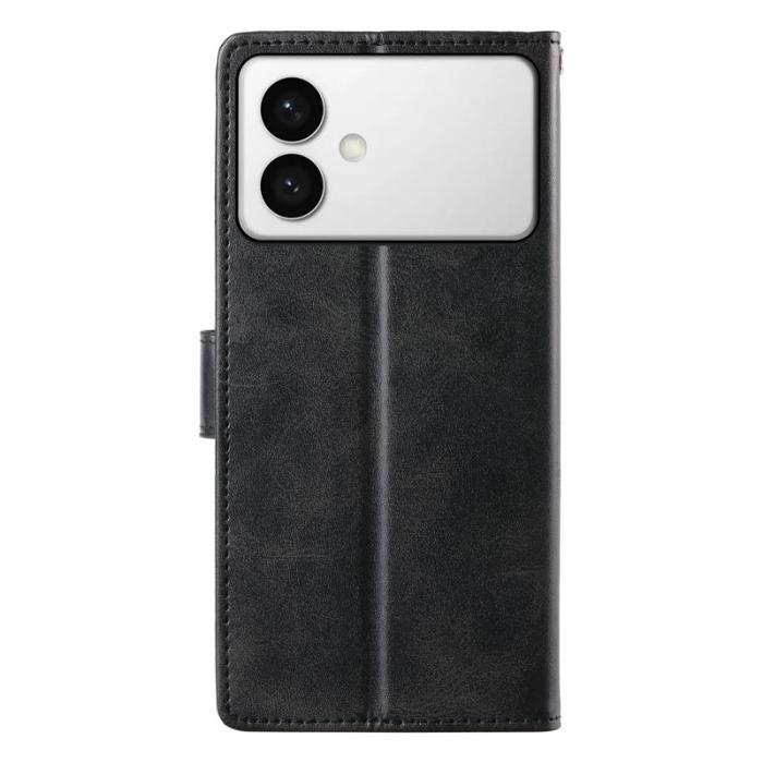 OEM - Samsung Galaxy S26 Edge Plånboksfodral Flip Konstläder - Svart