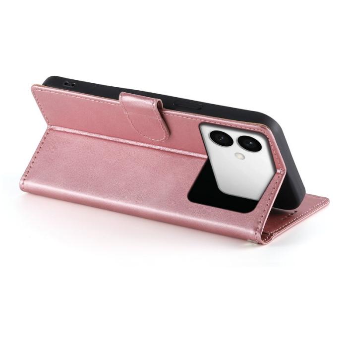 OEM - Samsung Galaxy S26 Edge Plånboksfodral Flip Konstläder Skydd - Rosa