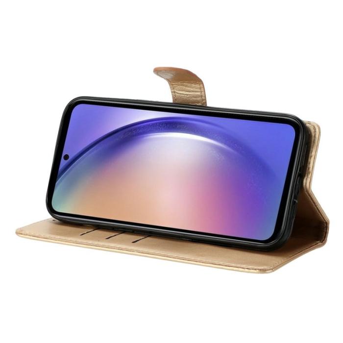 OEM - Samsung Galaxy S26 Edge Plånboksfodral Glitter Anti-Scratch Konstläder - Guld