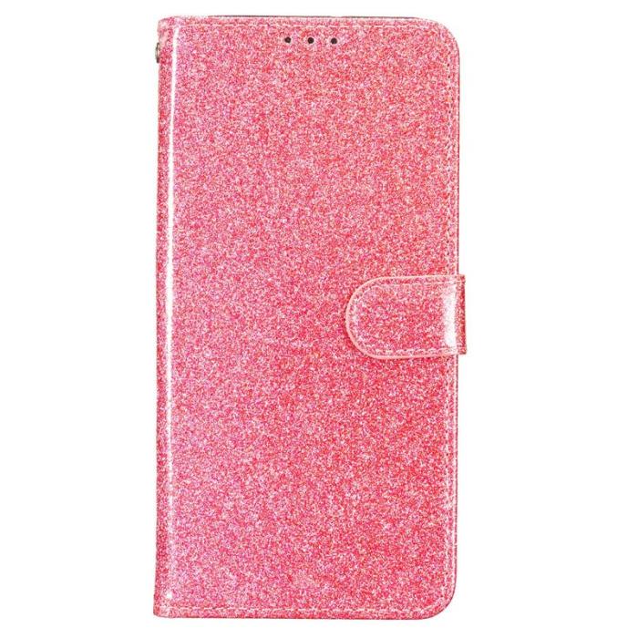 OEM - Samsung Galaxy S26 Edge Plånboksfodral Glitter Anti-Scratch Konstläder - Rosa