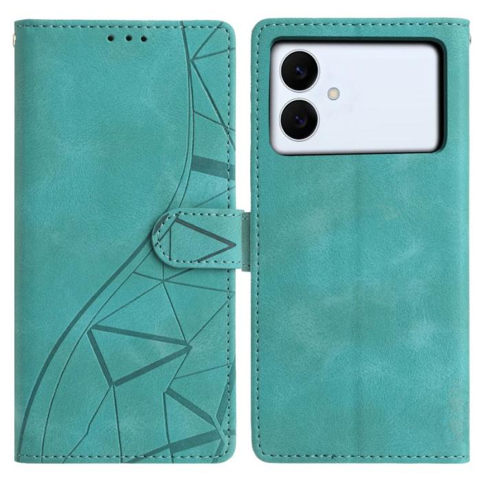 OEM - Samsung Galaxy S26 Edge Plånboksfodral Impränerad TriangelKonstläder Grön