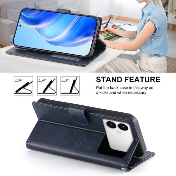 OEM - Samsung Galaxy S26 Edge Plånboksfodral Konstläder Flip - Blå