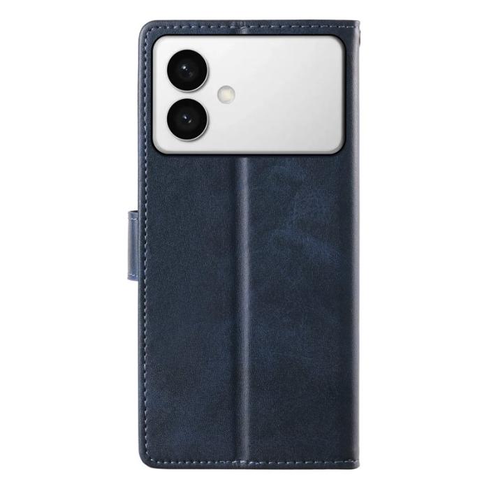 OEM - Samsung Galaxy S26 Edge Plånboksfodral Konstläder Flip - Blå