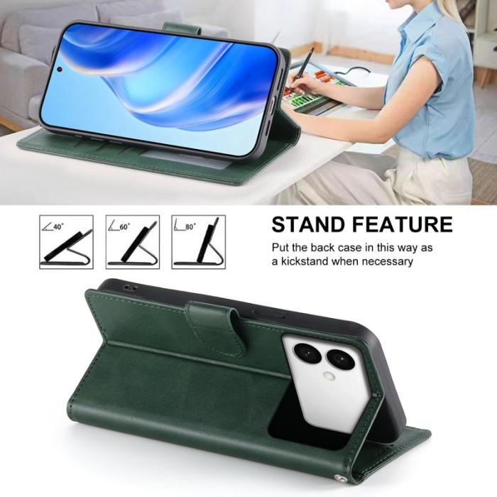 OEM - Samsung Galaxy S26 Edge Plånboksfodral Konstläder Flip - Grön