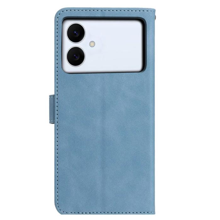 OEM - Samsung Galaxy S26 Edge Plånboksfodral Konstläder Ställ - Ljusblå