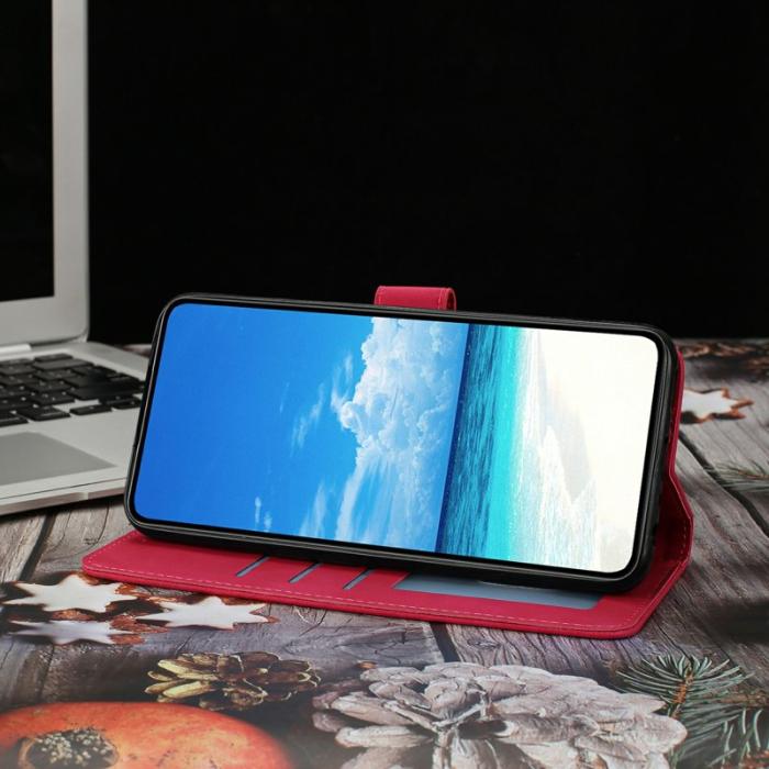 OEM - Samsung Galaxy S26 Edge Plånboksfodral Konstläder Ställ - Rosa