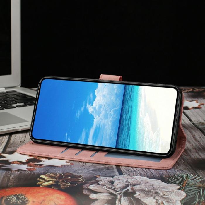 OEM - Samsung Galaxy S26 Edge Plånboksfodral Konstläder Ställ - Roséguld