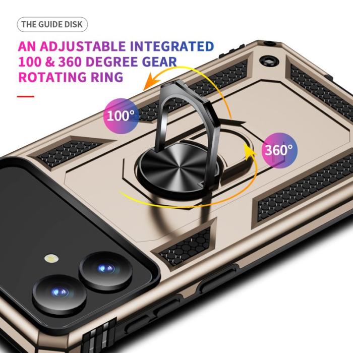 OEM - Samsung Galaxy S26 Edge Mobilskal Plast Med Ställning - Guld