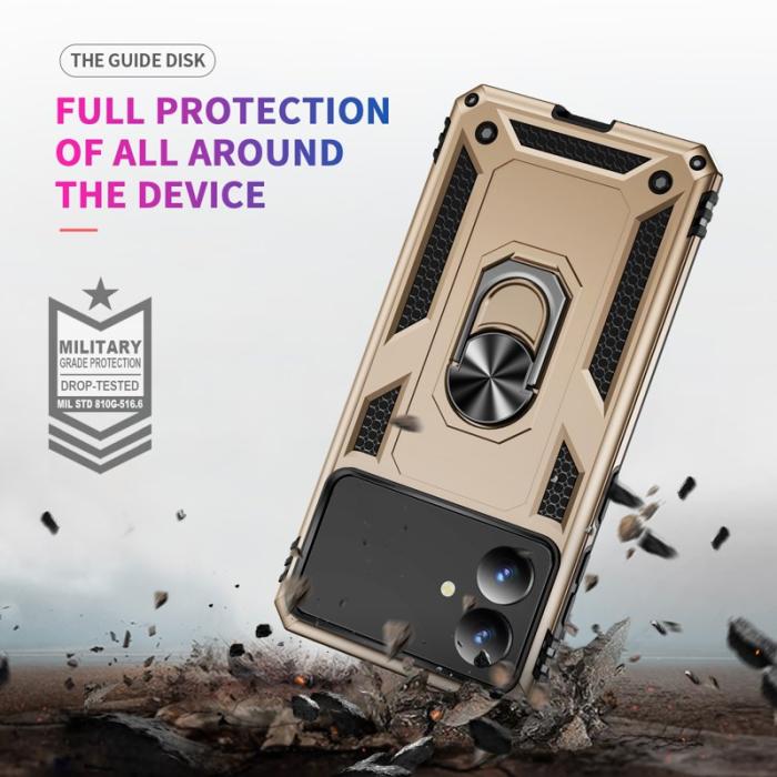 OEM - Samsung Galaxy S26 Edge Mobilskal Plast Med Ställning - Guld