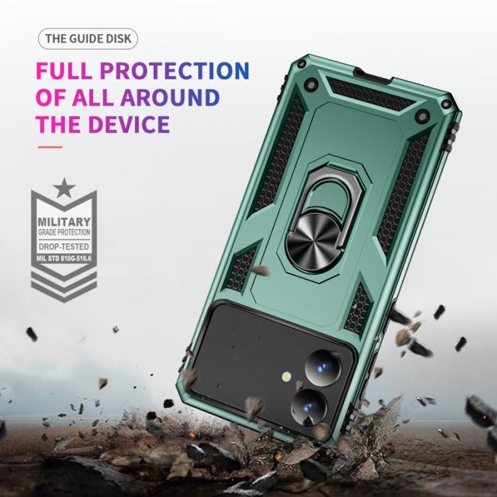 OEM - Samsung Galaxy S26 Edge Mobilskal Plast Med Ställning - Grön