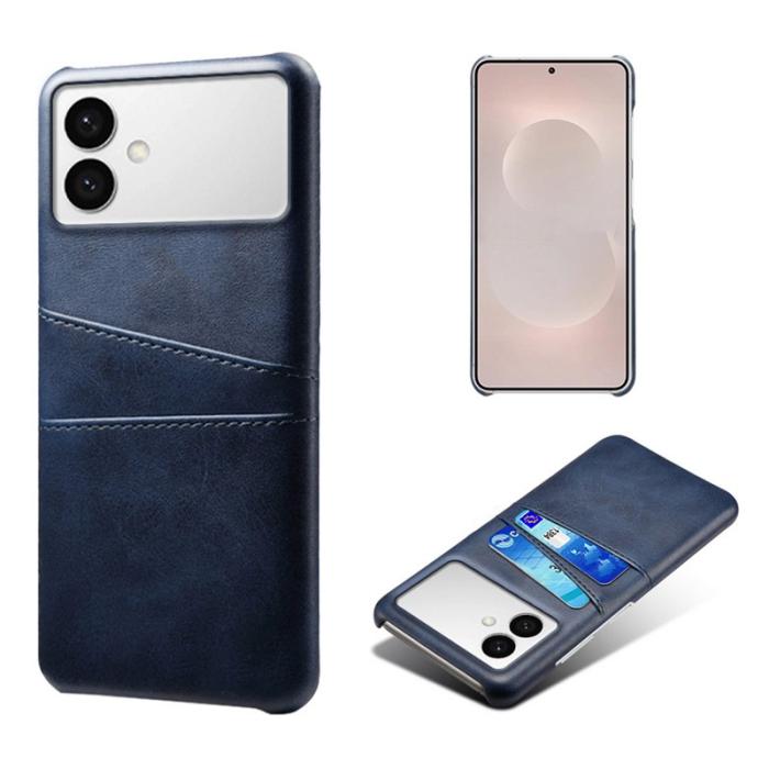 OEM - Samsung Galaxy S26 Edge Mobilskal PU Läder + Hård PC - Blå