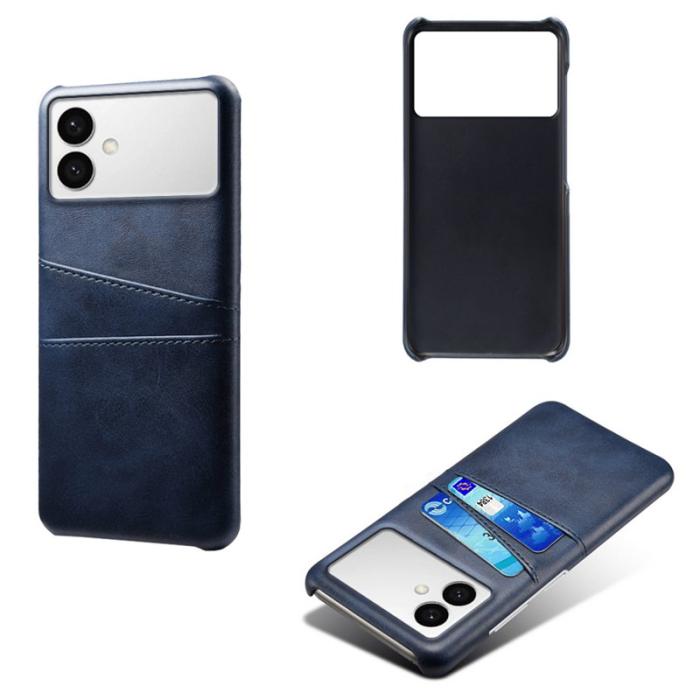 OEM - Samsung Galaxy S26 Edge Mobilskal PU Läder + Hård PC - Blå