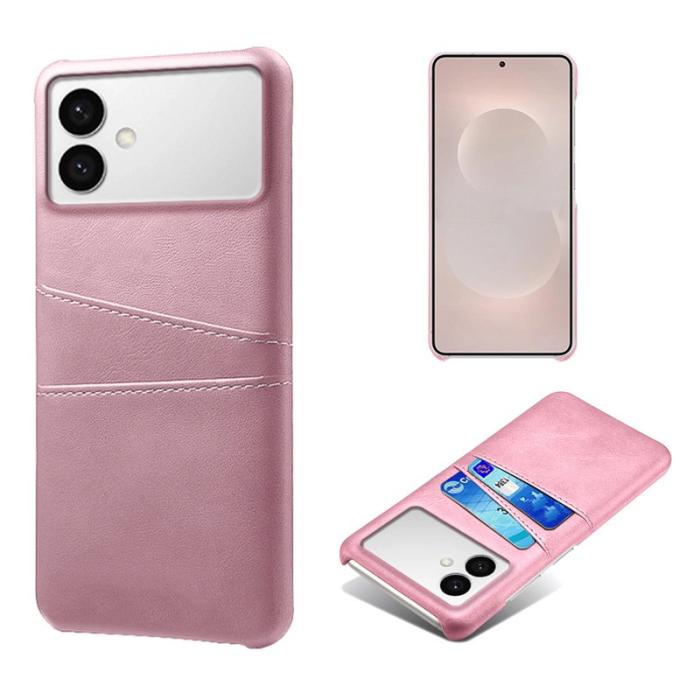 OEM - Samsung Galaxy S26 Edge Mobilskal PU Läder + Hård PC - Roséguld