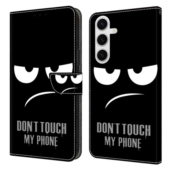 OEM - Samsung Galaxy S26 Fodral Magnetlås 3D Mönster Äkta Läder - Svart