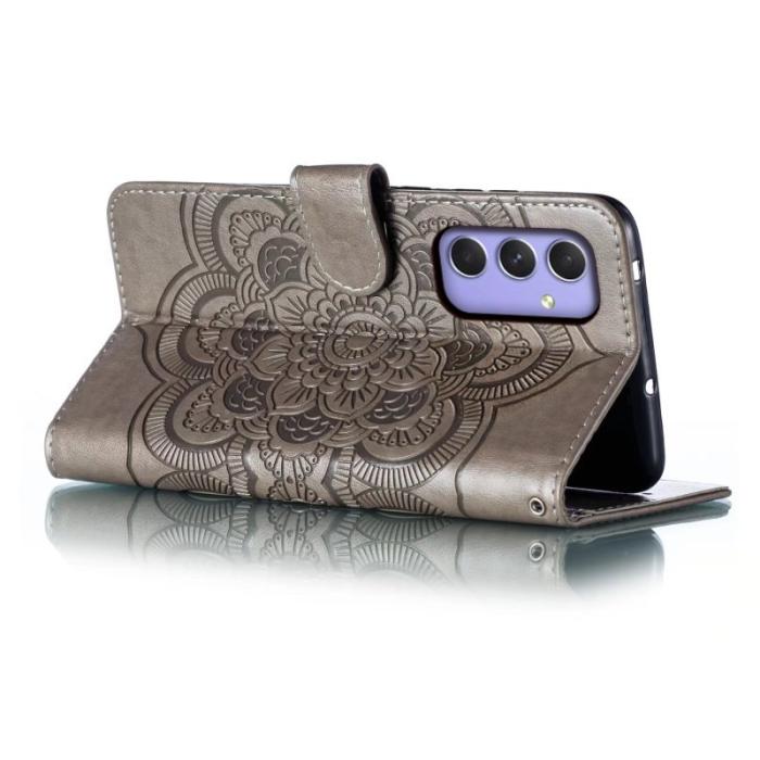 OEM - Samsung Galaxy S26 Fodral PU Läder Mandala Tryck - Grå