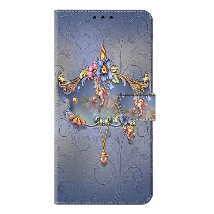 OEM - Samsung Galaxy S26 Fodral PU Läder Med Ställ - Blommotiv