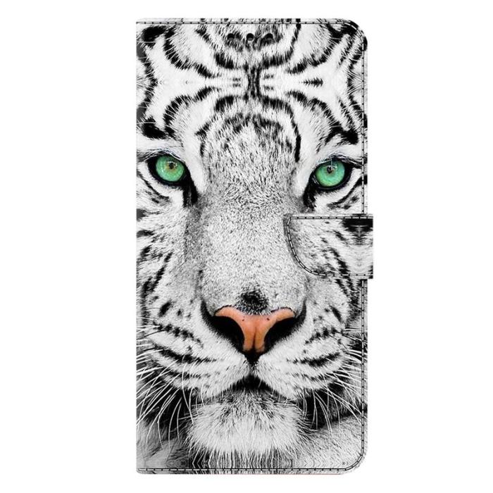 OEM - Samsung Galaxy S26 Fodral TPU + Konstläder Flip - Tiger Face