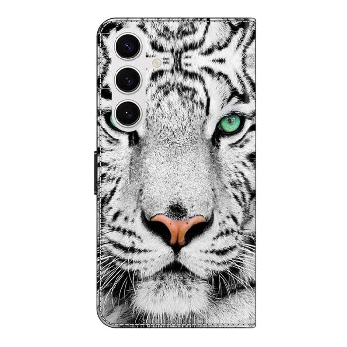 OEM - Samsung Galaxy S26 Fodral TPU + Konstläder Flip - Tiger Face