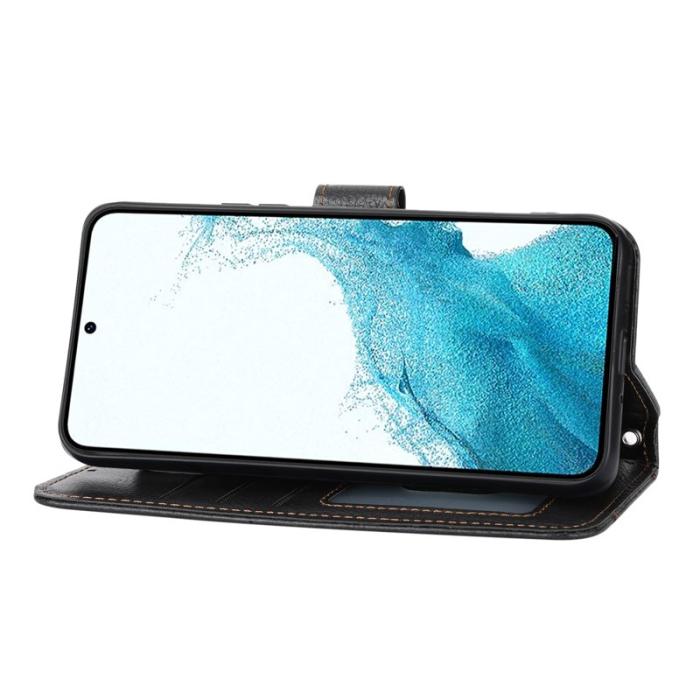 OEM - Samsung Galaxy S26 Plus Plånboksfodral Dragkedja Konstläder - Svart