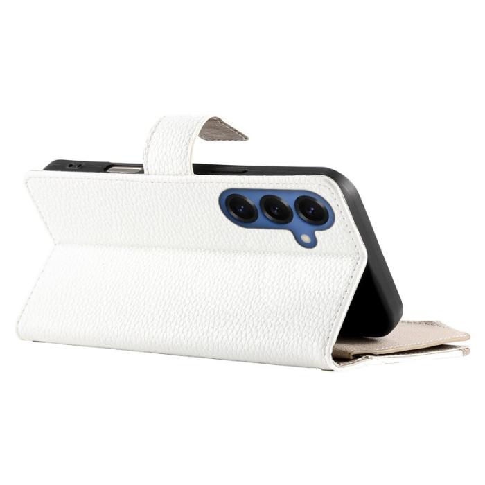 OEM - Samsung Galaxy S26 Plus Plånboksfodral Dragkedja Konstläder Flip - Vit