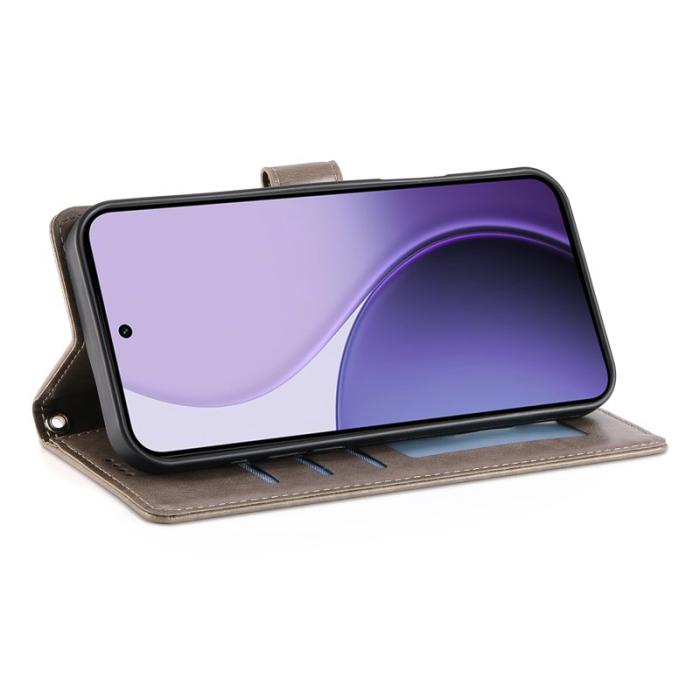 OEM - Samsung Galaxy S26 Plus Plånboksfodral Fjäril Blommönster Konstläder - Grå