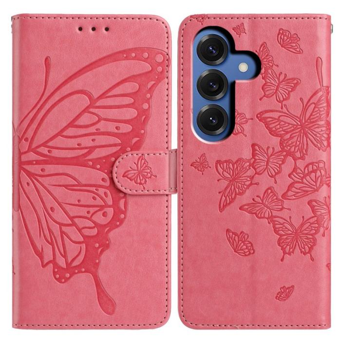 OEM - Samsung Galaxy S26 Plus Plånboksfodral Flip Konstläder Med Rem - Rosa