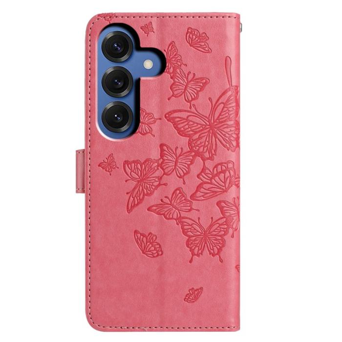 OEM - Samsung Galaxy S26 Plus Plånboksfodral Flip Konstläder Med Rem - Rosa