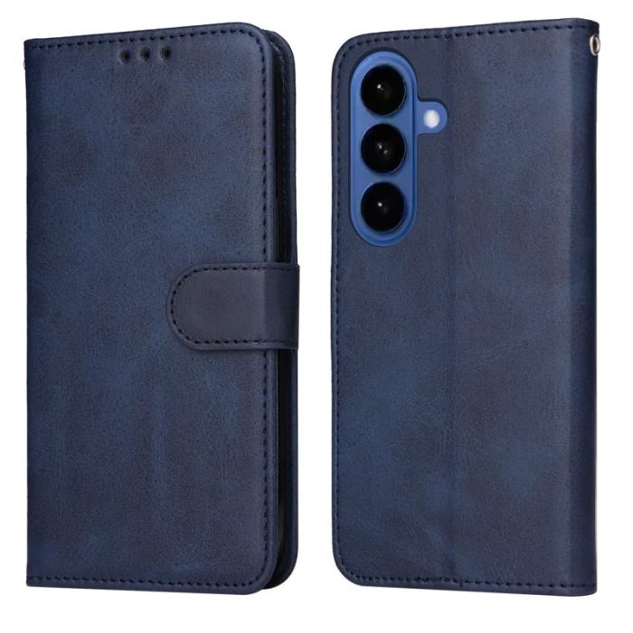 OEM - Samsung Galaxy S26 Plus Plånboksfodral Konstläder Folio Flip - Blå