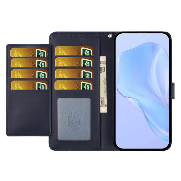 OEM - Samsung Galaxy S26 Plus Plånboksfodral Konstläder Med Rem Ställbart - Blå