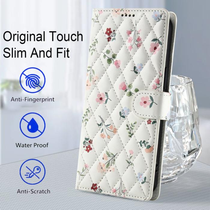 OEM - Samsung Galaxy S26 Plus Plånboksfodral Rhombic Floral Design Konstläder - A1