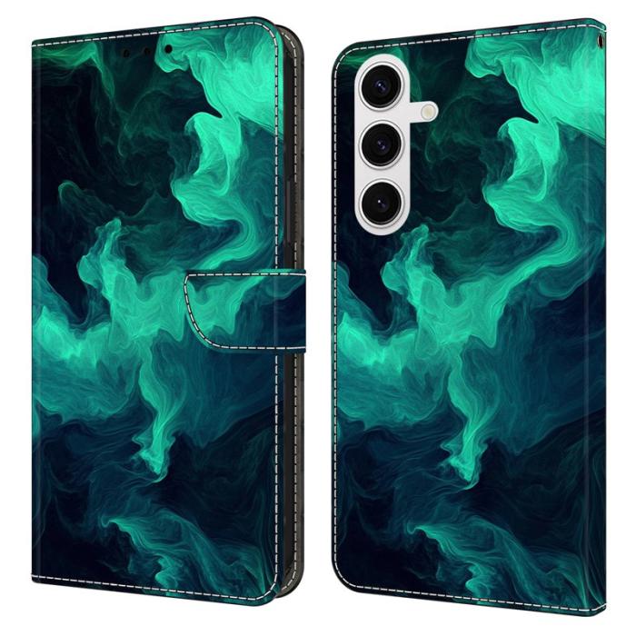 OEM - Samsung Galaxy S26 Plus Plånboksfodral Ställning Mönstertryck Konstläder - Rök