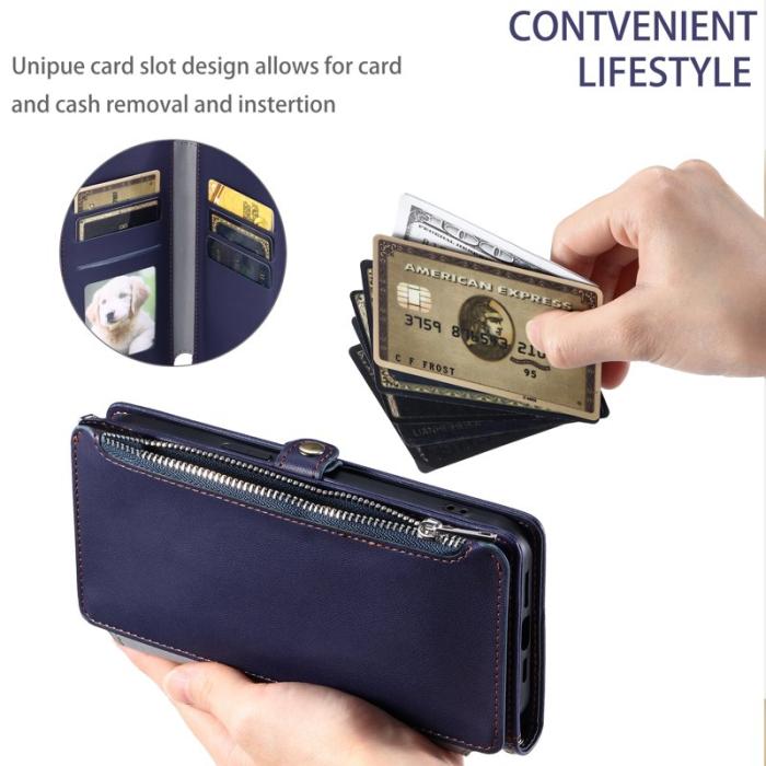 OEM - Samsung Galaxy S26 Plus Plånboksfodral TPU + Konstläder - Blå