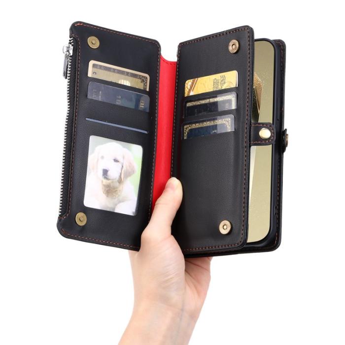 OEM - Samsung Galaxy S26 Plus Plånboksfodral TPU + Konstläder - Svart