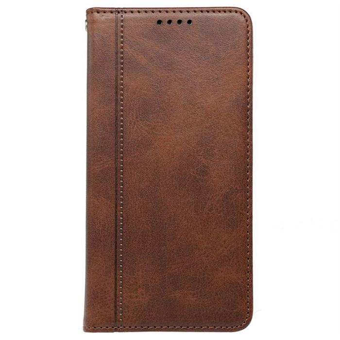 OEM - Samsung Galaxy S26 Plus Mobilskal KonstLäder Med Magnetisk Stängning - Brun