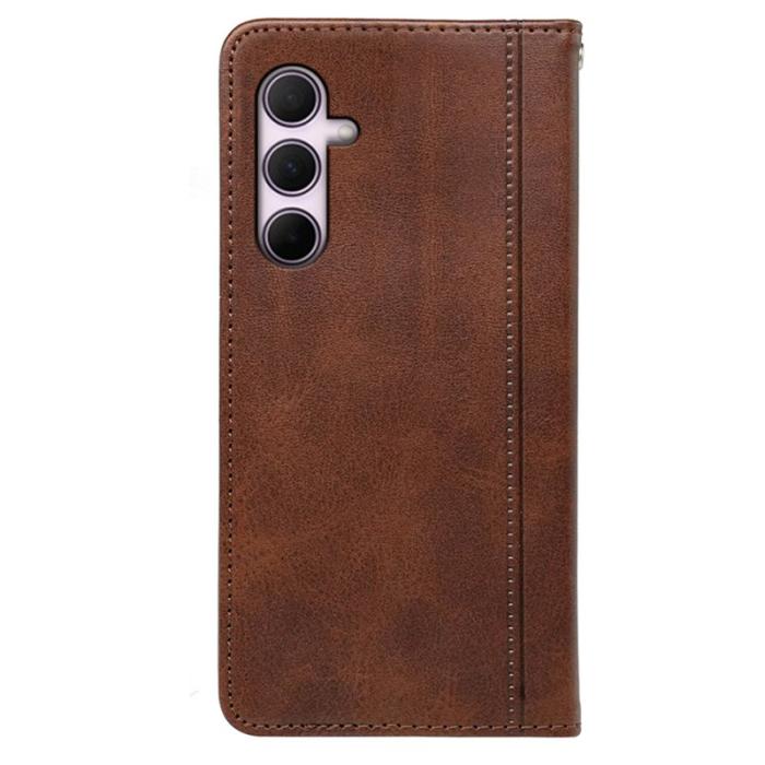 OEM - Samsung Galaxy S26 Plus Mobilskal KonstLäder Med Magnetisk Stängning - Brun