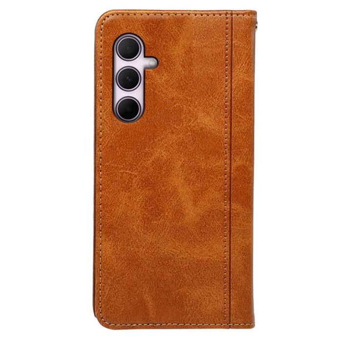 OEM - Samsung Galaxy S26 Plus Mobilskal KonstLäder Med Magnetisk Stängning - Gul