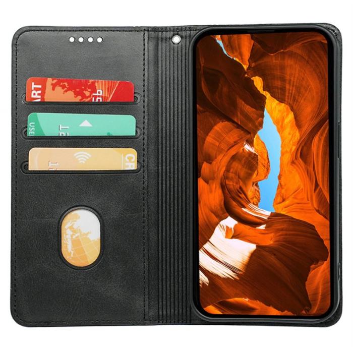 OEM - Samsung Galaxy S26 Plus Mobilskal KonstLäder Med Magnetisk Stängning - Svart