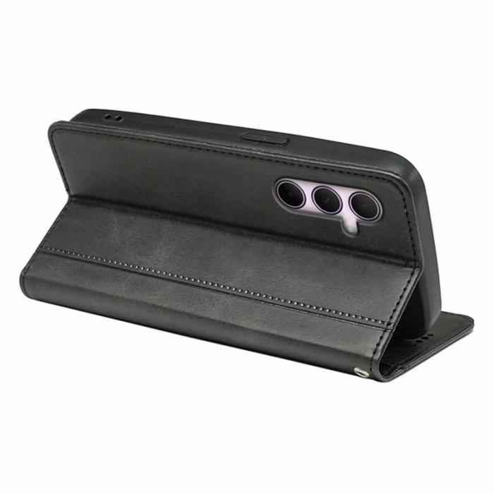 OEM - Samsung Galaxy S26 Plus Mobilskal KonstLäder Med Magnetisk Stängning - Svart