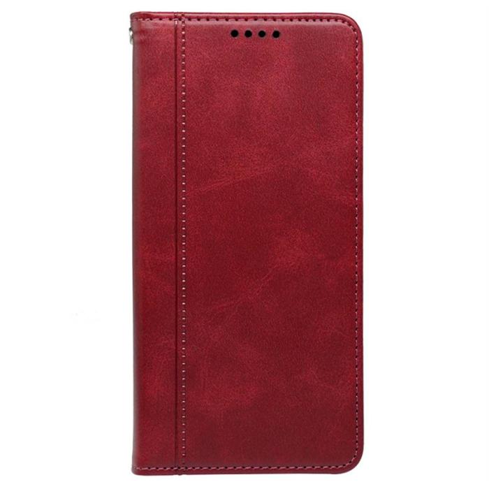 OEM - Samsung Galaxy S26 Plus Mobilskal KonstLäder Med Magnetstängning - Röd