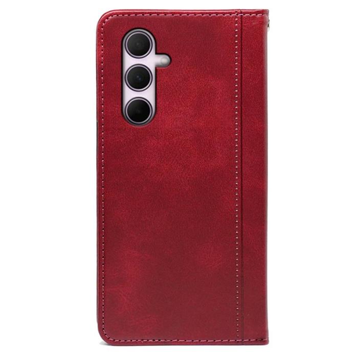 OEM - Samsung Galaxy S26 Plus Mobilskal KonstLäder Med Magnetstängning - Röd