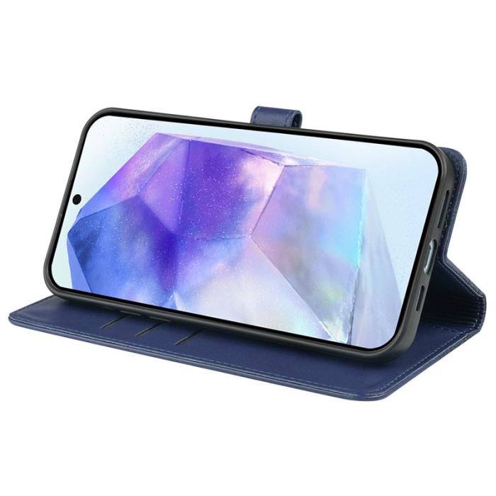 OEM - Samsung Galaxy S26 Plus Mobilskal Magnetlås Fyrklöver KonstLäder - Blå